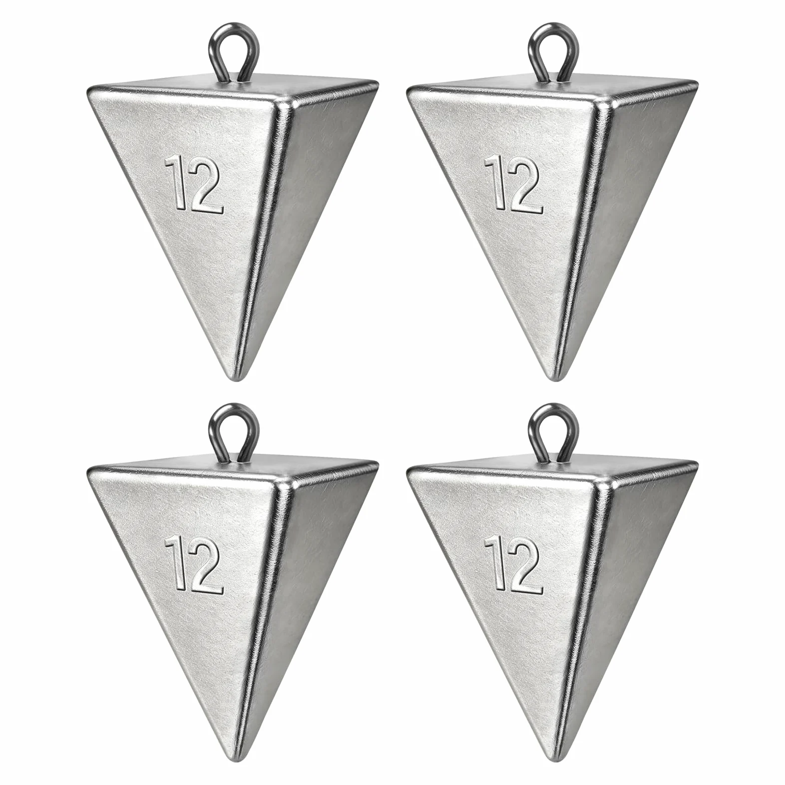 Alwonder Pyramid Sinkers Pesas de pesca, plomos de agua salada, plomo, plomo, para pesca de surf en el océano, equipo de pesca, aparejos de bagre, 1 onza, 1-3/4 onzas, 3 onzas, 4 onzas, 5 onzas, 6