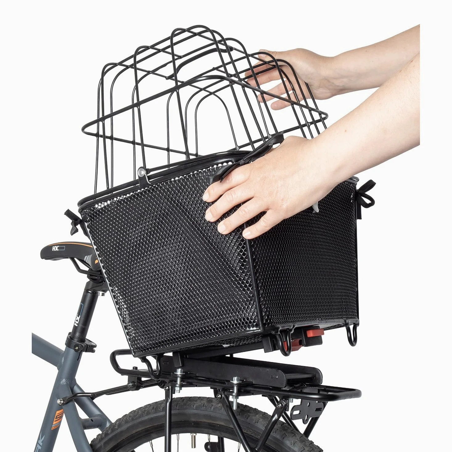 Cesta de Bicicleta para Perros y Mascotas, hasta 10 kg, liberación rápida, Transporter One-Snap Pet M-Wave