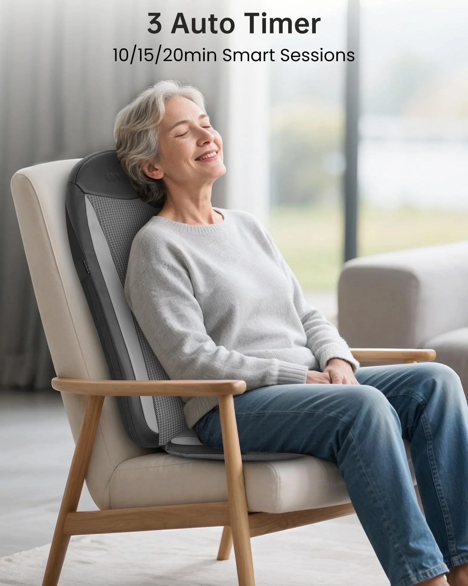 COMFIER Funda de Masajeador de Espalda Shiatsu con Calor para Asiento