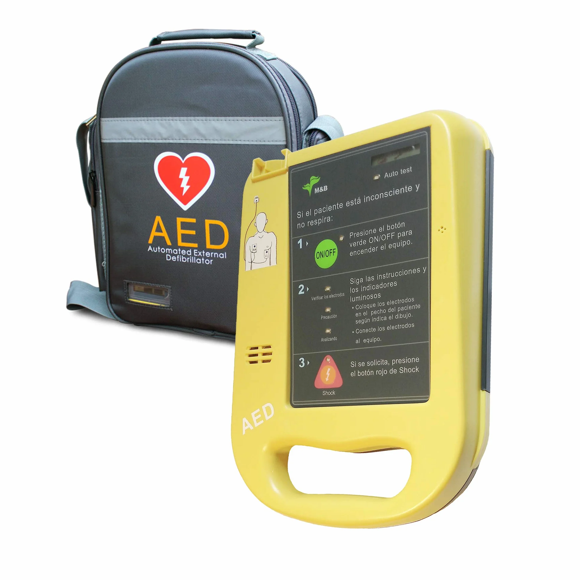 Desfibrilador semiautomático AED7000 autotest español