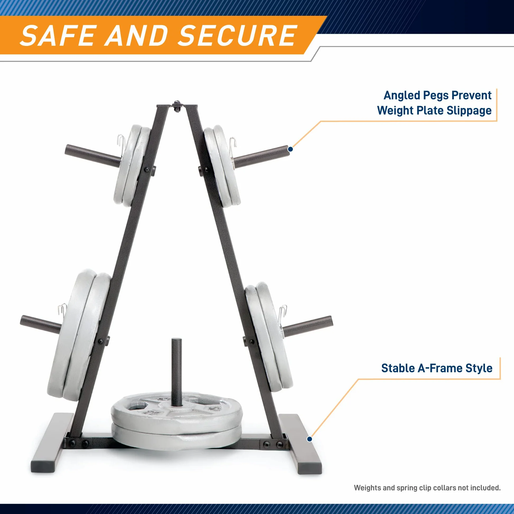 Marcy Árbol de placas de peso estándar para placas de 1 pulgada para gimnasio en casa, 300 libras. Capacidad máxima PT-5733.