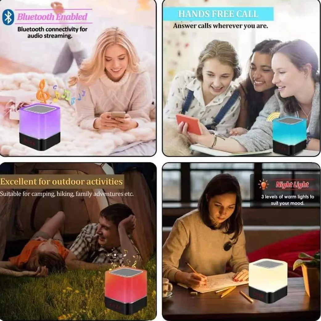 Altavoz Bluetooth con luz nocturna lámpara de ruido blanco Bebe para regalo infantil