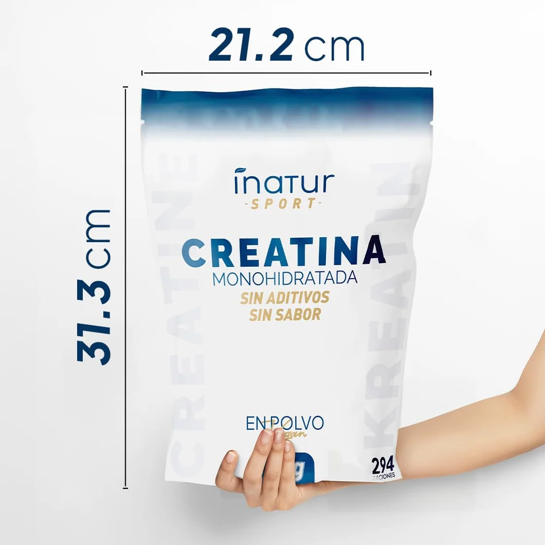 Creatina Monohidratada en Polvo 1kg 294 Dosis - 100% Creatina Monohidrato Micronizada Pura Sin Gluten Vegana