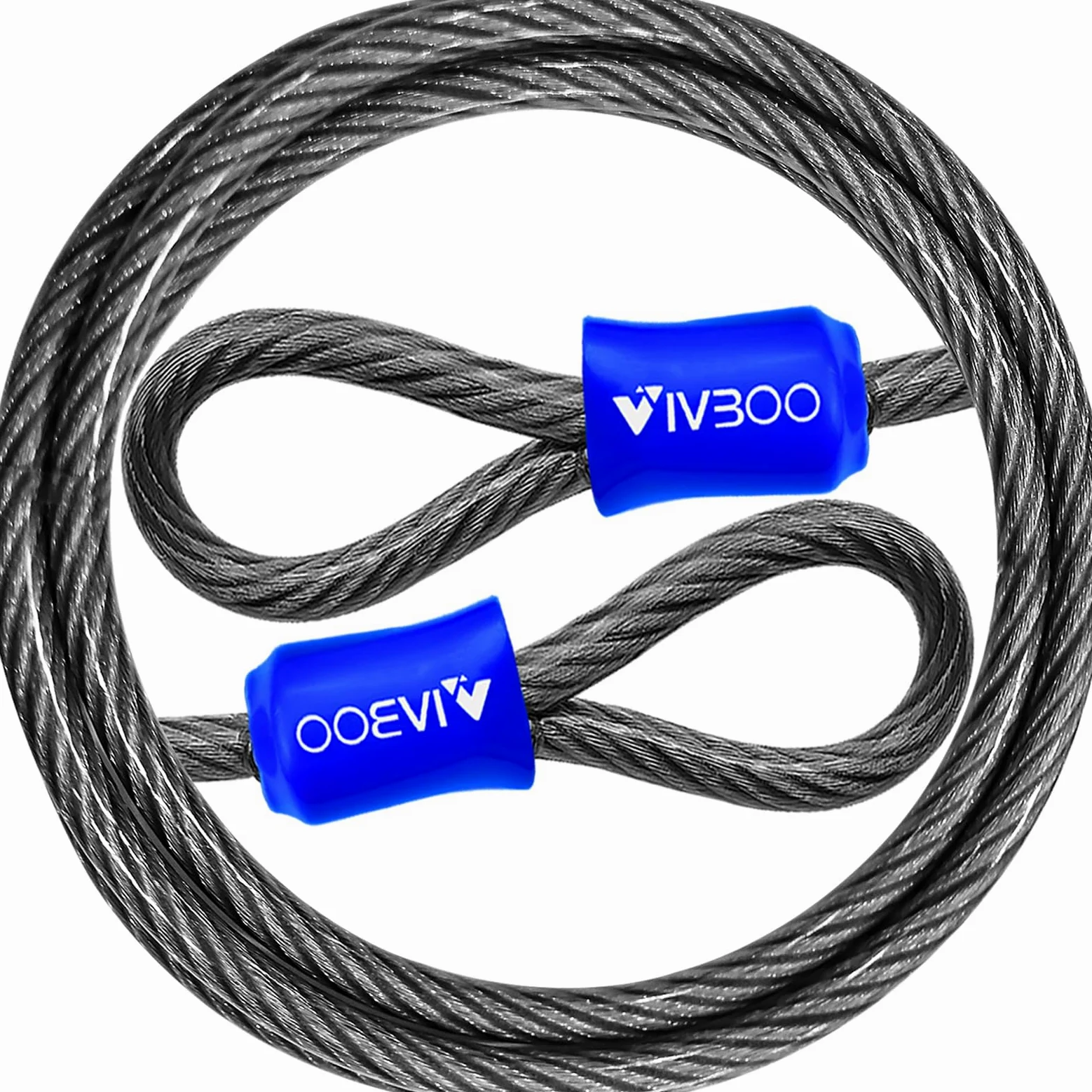 Candado de cable de seguridad resistente de 1/2 pulgada con trabillas de 4 pies, 6 pies, 8 pies, 10 pies, cable de bloqueo de cadena de acero para exteriores