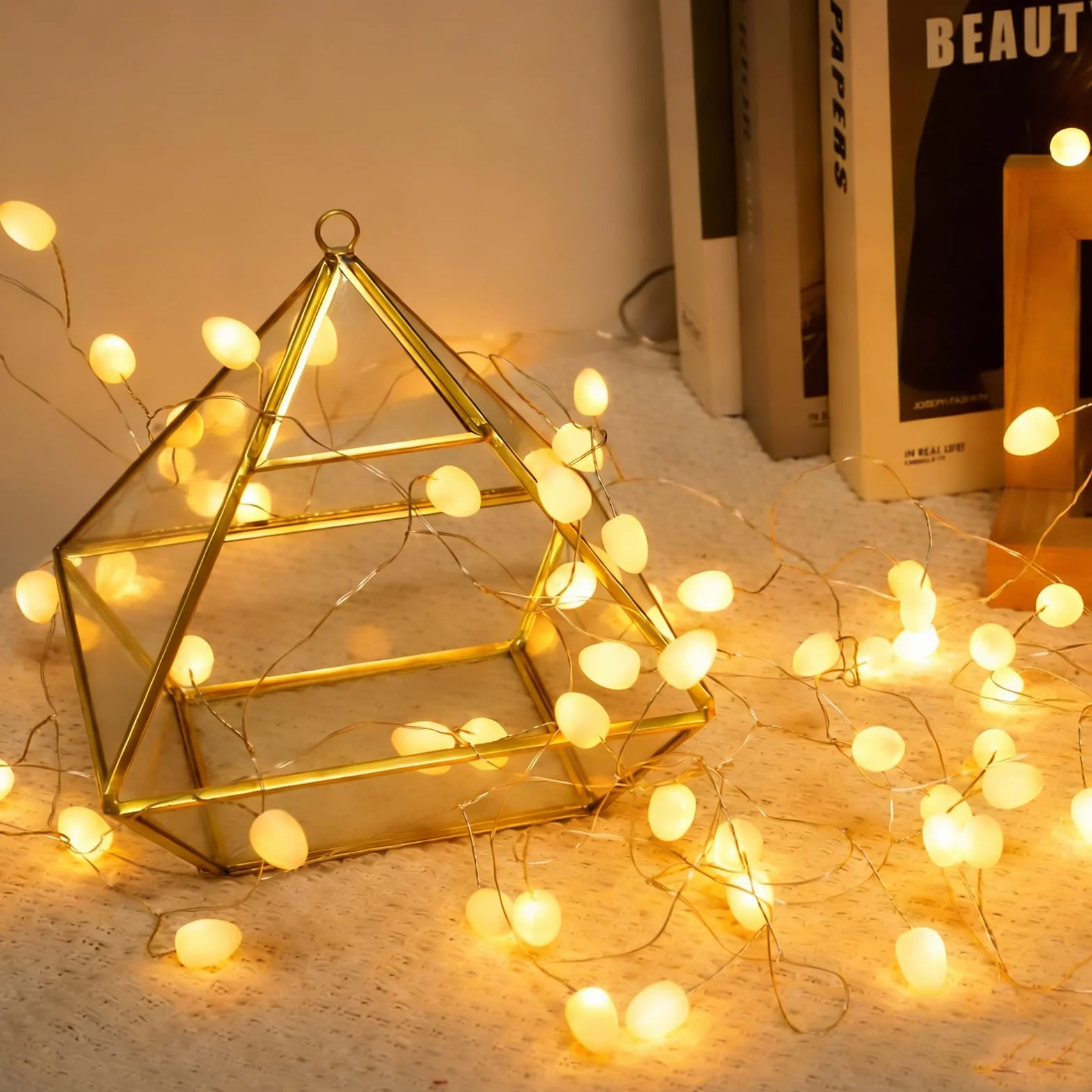 Guirnalda de luces LED 3m 40LED luz blanca cálida para Navidad interior exterior