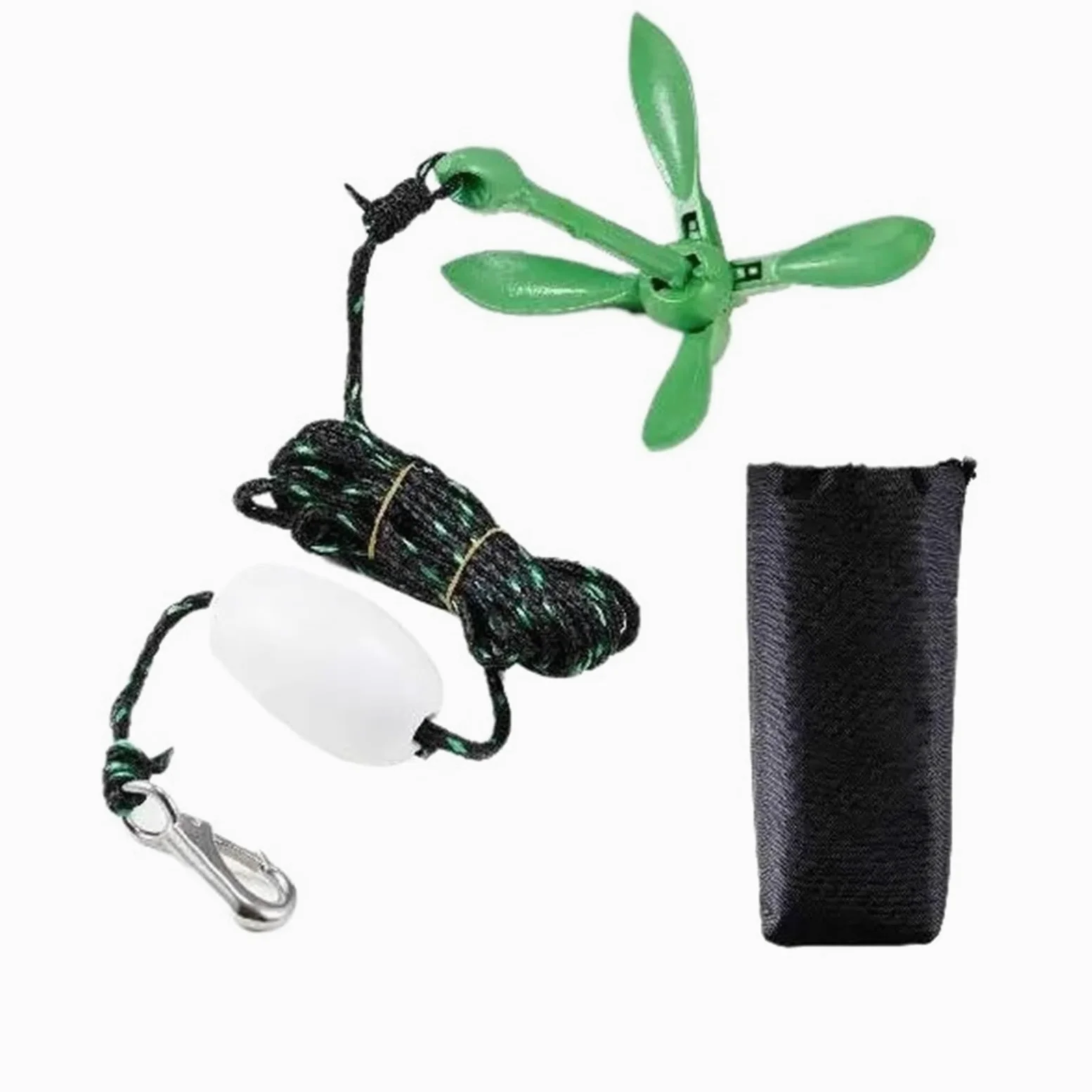 Cuerda de Amarre, Kit de anclaje, kit for tabla remo 3,5 libras con cuerda y boya 26,2 pies/8 M, ancla plegable for embarcaciones pequeñas