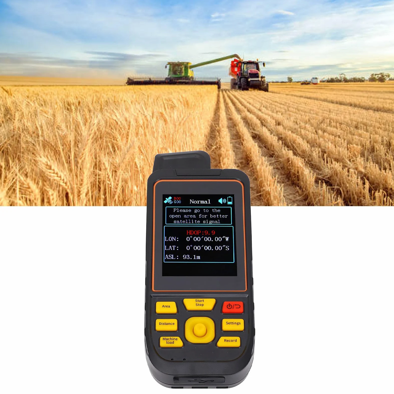SUNGOOYUE Equipo de Topografía Terrestre GPS, Herramienta de Medición Precisa del área Terrestre de las Montañas de Tierras Agrícolas, Pantalla de 2,8 Pulgadas, Chip Receptor GNSS, Portátil para