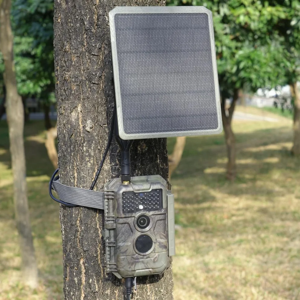 GardePro SP300 Panel Solar para Cámara de Caza, Enchufe 5.5x2.1mm para Cámara de Caza GardePro E6 2.0 Pro, E6P, E6P Max, E8 2.0 Pro, E8P, E8P Max, E9 2.0 Pro, X20 Pro Max, X50 Pro Max, X70 Pro
