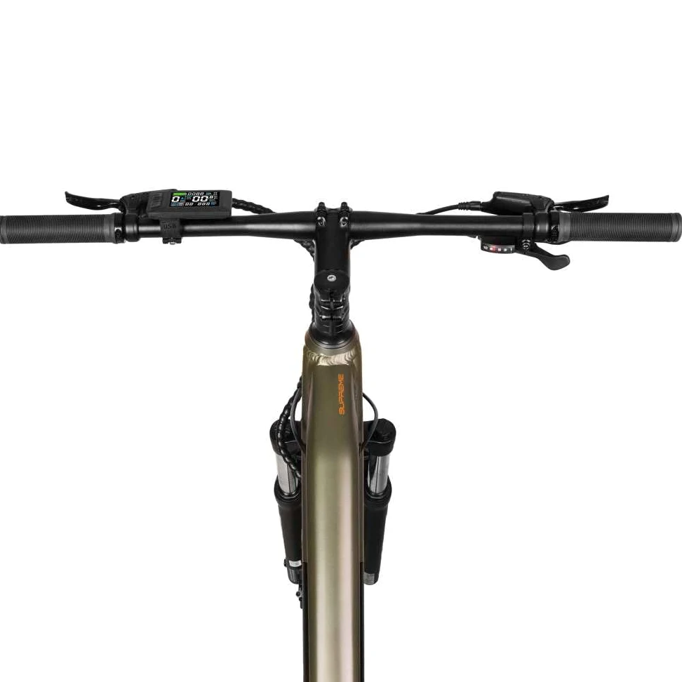 Cecotec Bicicleta Eléctrica de Montaña 29" Supreme. 120Km de Autonomía, Doble Suspensión, Cambio Shimano Cues de 10 Velocidades y Doble Disco de Freno Hidráulico Tektro