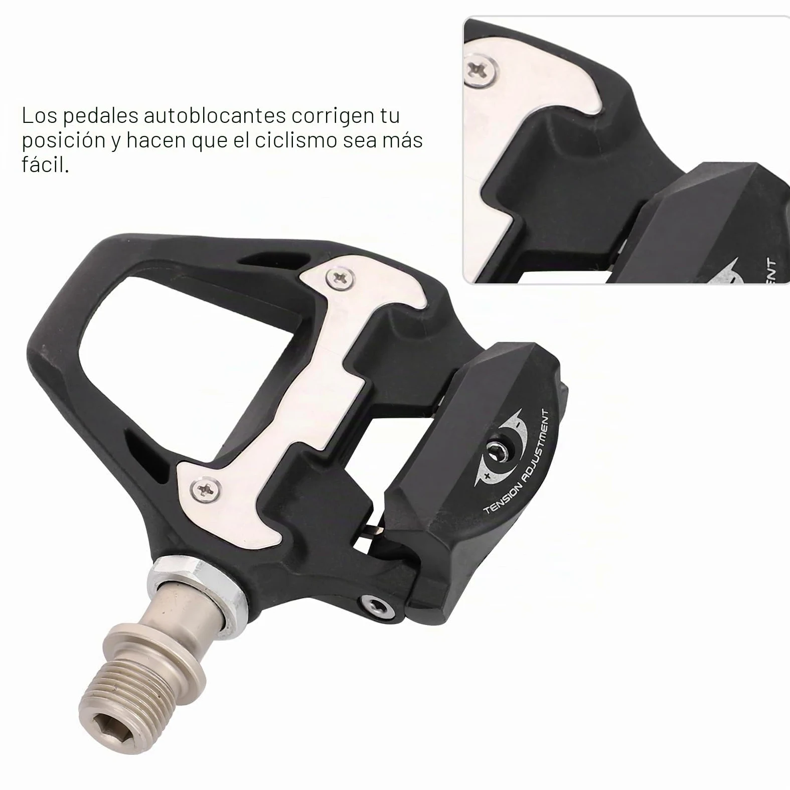 Pedales Autoblocantes para Bicicleta de Carretera Plataforma Dual Plana con Tacos de Reemplazo Reparación Ciclismo Profesional Accesorios