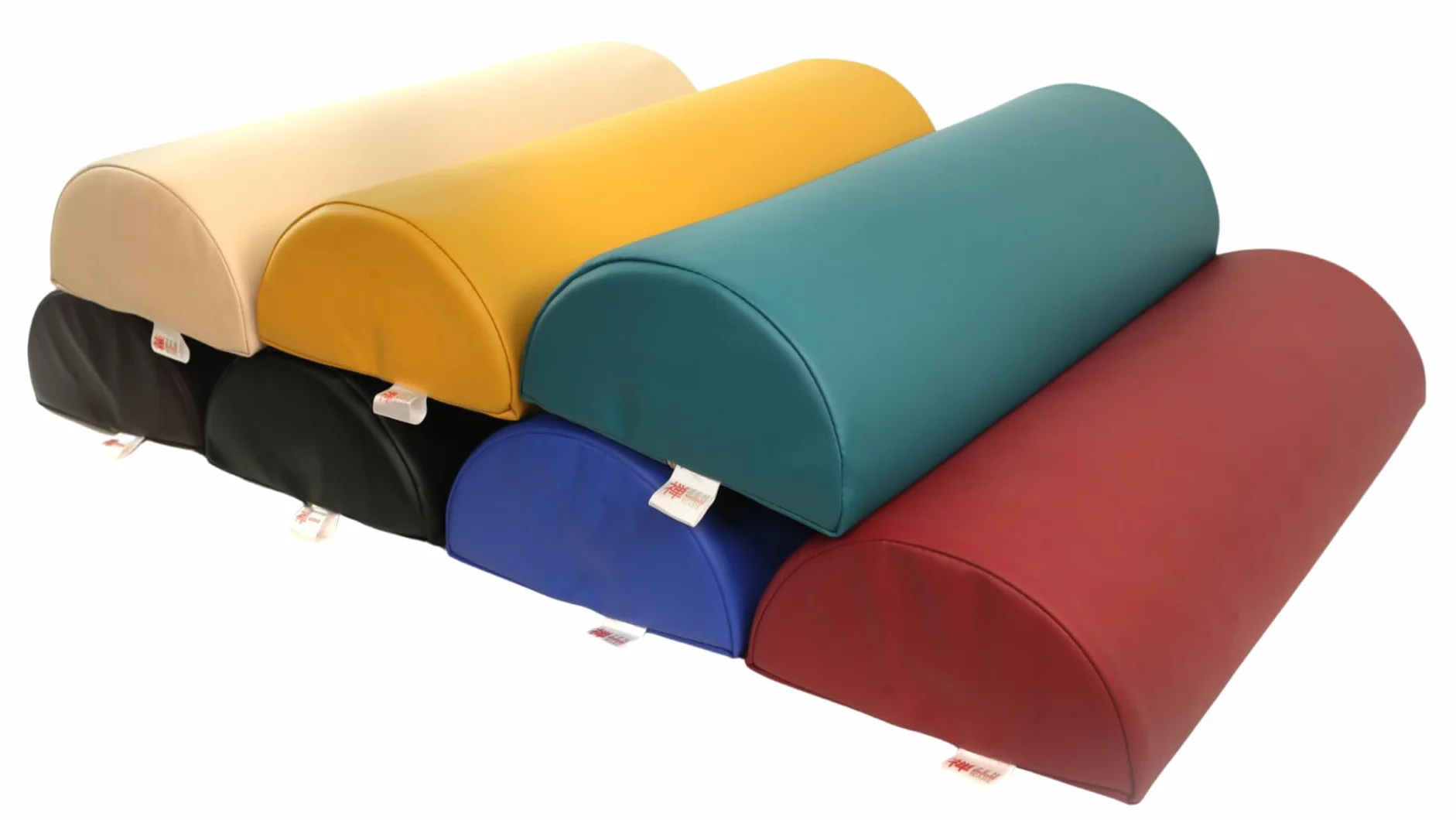 Medio Rodillo Pilates Grande 60x23x11cm Espuma Yoga Masaje Fisioterapia Burdeos