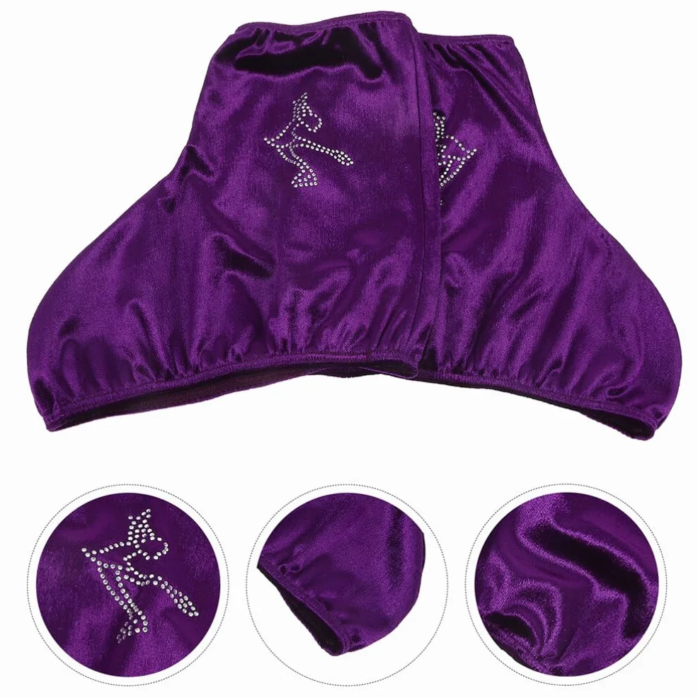 Happyyami Fundas para Patines De Hielo Elásticas Cubiertas De Poliéster para Botas De Hockey Y Patinaje Artístico Niños Y Adultos 7.87X5.90 Pulgadas Protección Ajustable