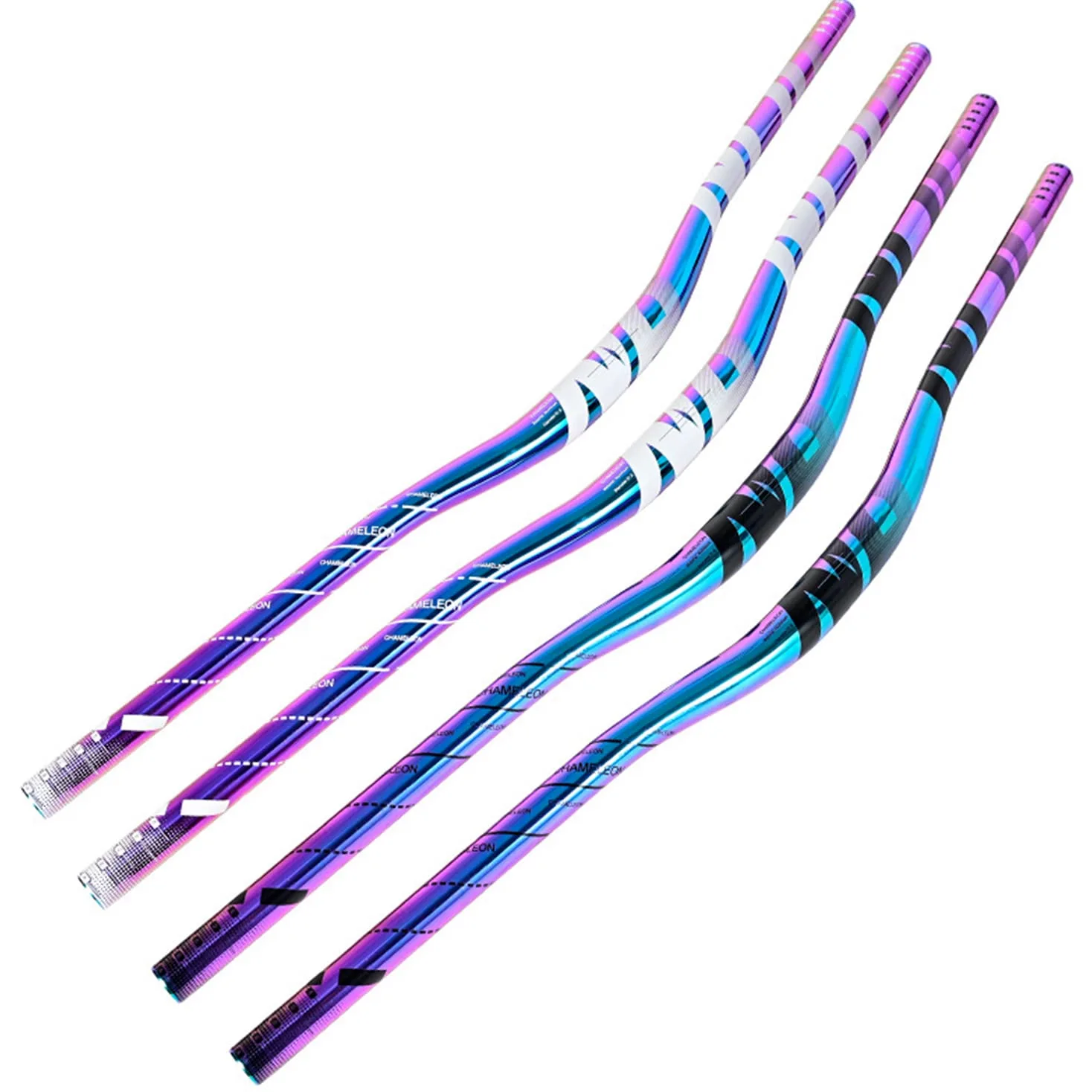 Manillar de Bicicleta de Aleación de Aluminio Colorido Arco Iris para MTB Am XC DH Racing - 31,8mm x 780mm