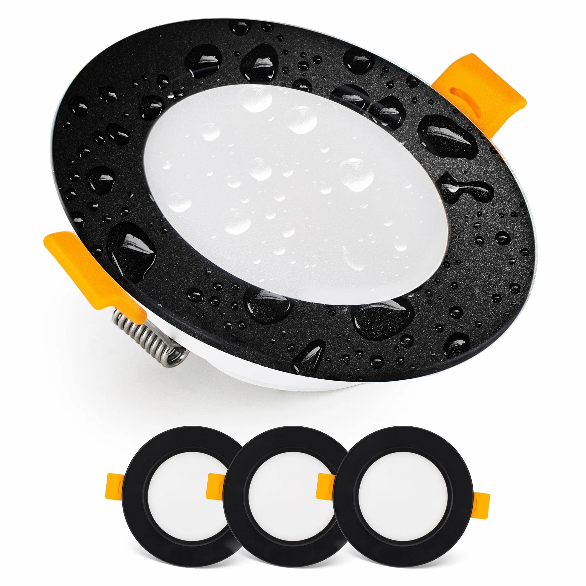 EMOS Foco LED empotrable 230V 5W 500lm 3000K IP54 Blanco Cálido Juego 3 Downlight Baño 95mm
