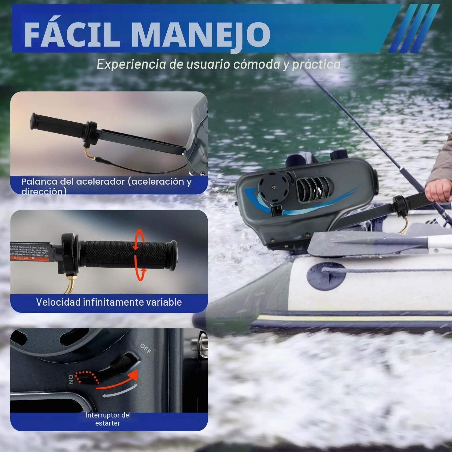 Motor fueraborda de 2 tiempos 3,5 CV refrigerado por agua con sistema CDI,motor fueraborda,motor fueraborda electrico