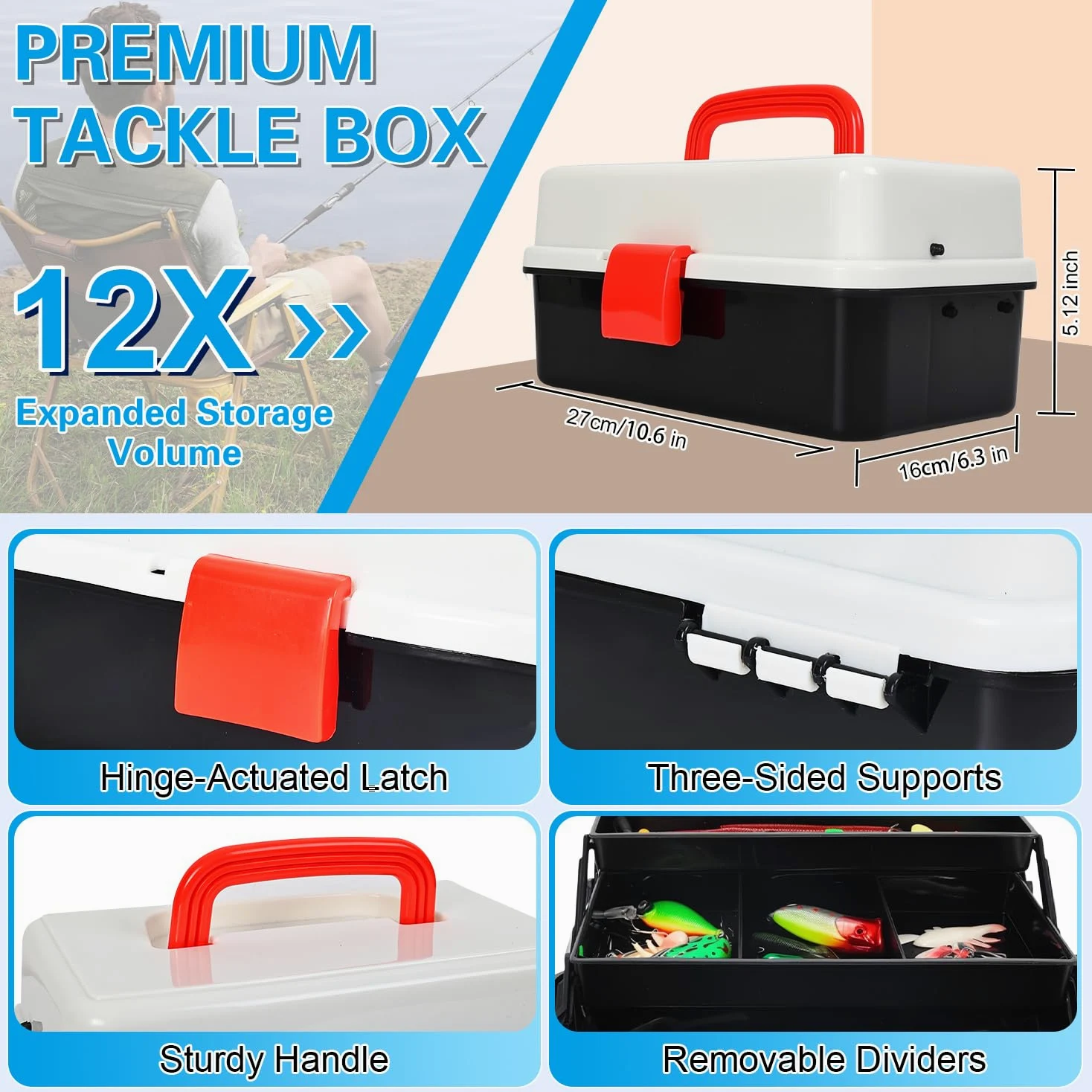 213 Piezas Señuelos de Pesca,Kits de Señuelos Pesca Accesorios Cebos Artificiales Articulos de Pesca Incluido la Anzuelos,Cebos,Pinzas de Pesca,etc.Regalo Masculino