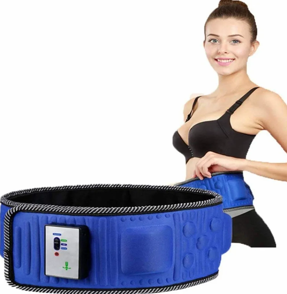 Masajeador eléctrico quemagrasas para Abdomen para Hombres y Mujeres/Cinturón magnético quemagrasas con vibración para Adelgazar/Ejercicio para Perder Peso con Masaje y Calentamiento