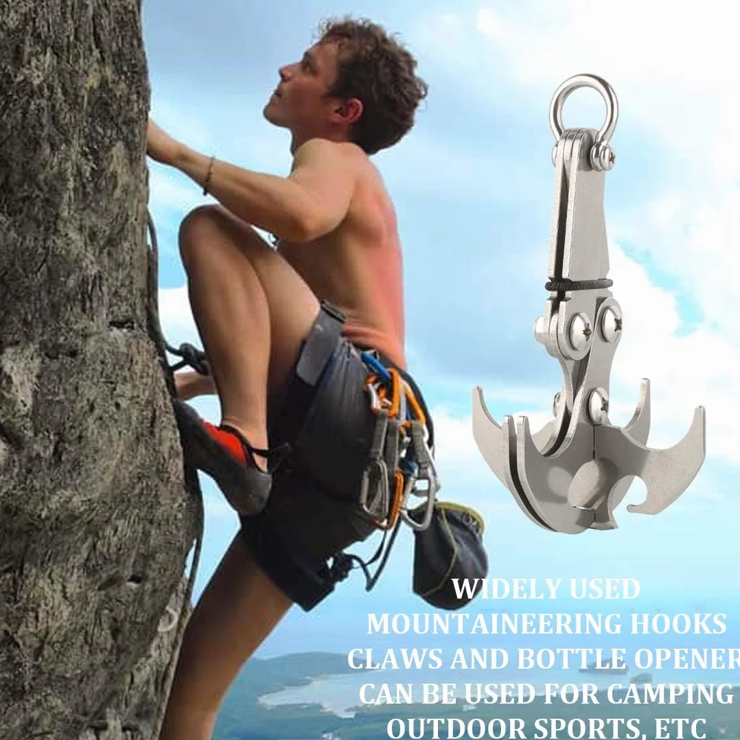 EIHI Gravity Hook Outdoor, Grappling Hook Gravity Grappling for Survival Climbing Outdoor Acero Inoxidable Multifuncional Outdoor Climbing
