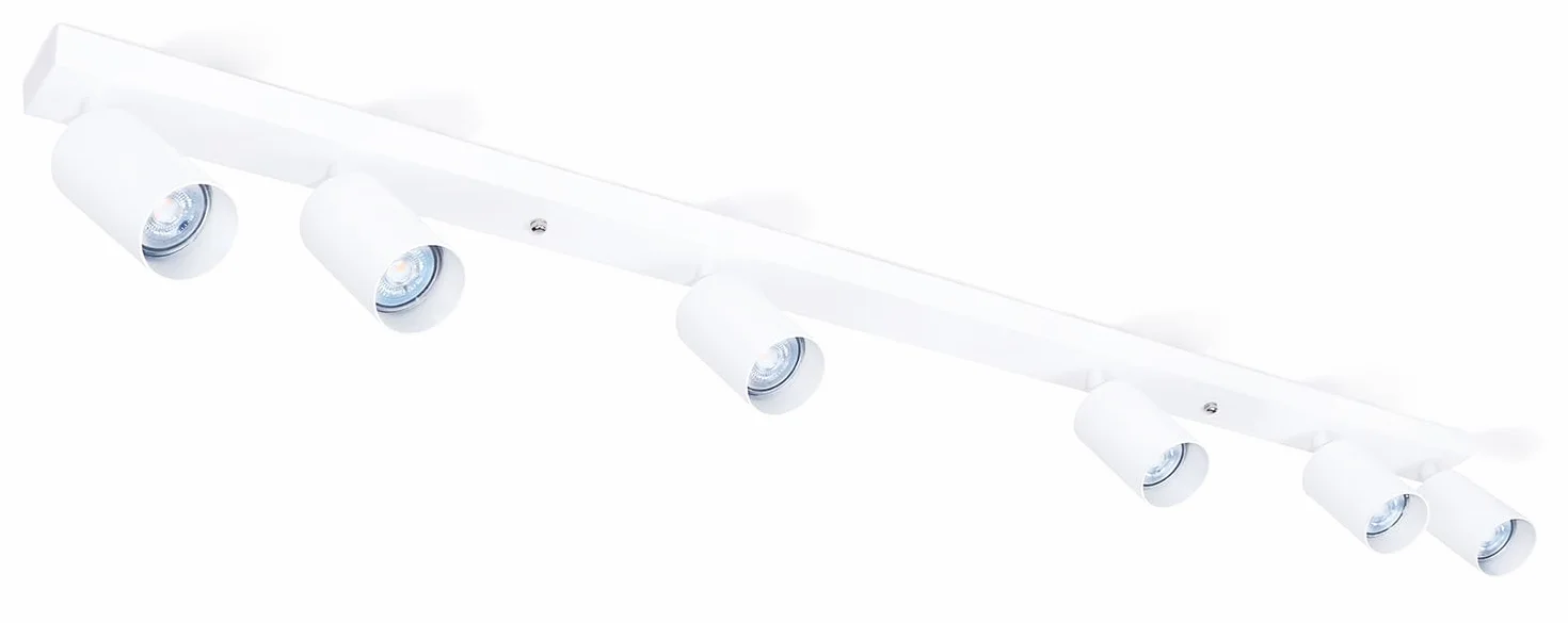 Lámpara de Superficie Viki GU10 5 Focos Blanco 1200x170x40 mm para Pared y Techo