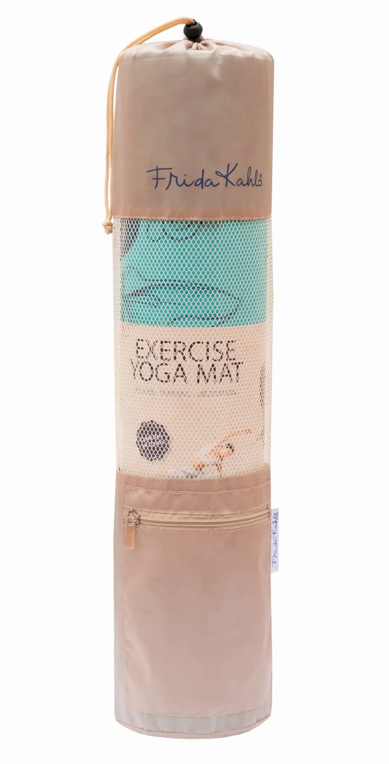 Kokonote Esterilla yoga Frida Kahlo - Esterilla deporte gruesa, fitness - Yoga accesorios, Colchoneta gimnasia, yoga, Colchoneta fitness, gimnasia gruesa - Tapete Yoga, Turquesa (EYGE001)