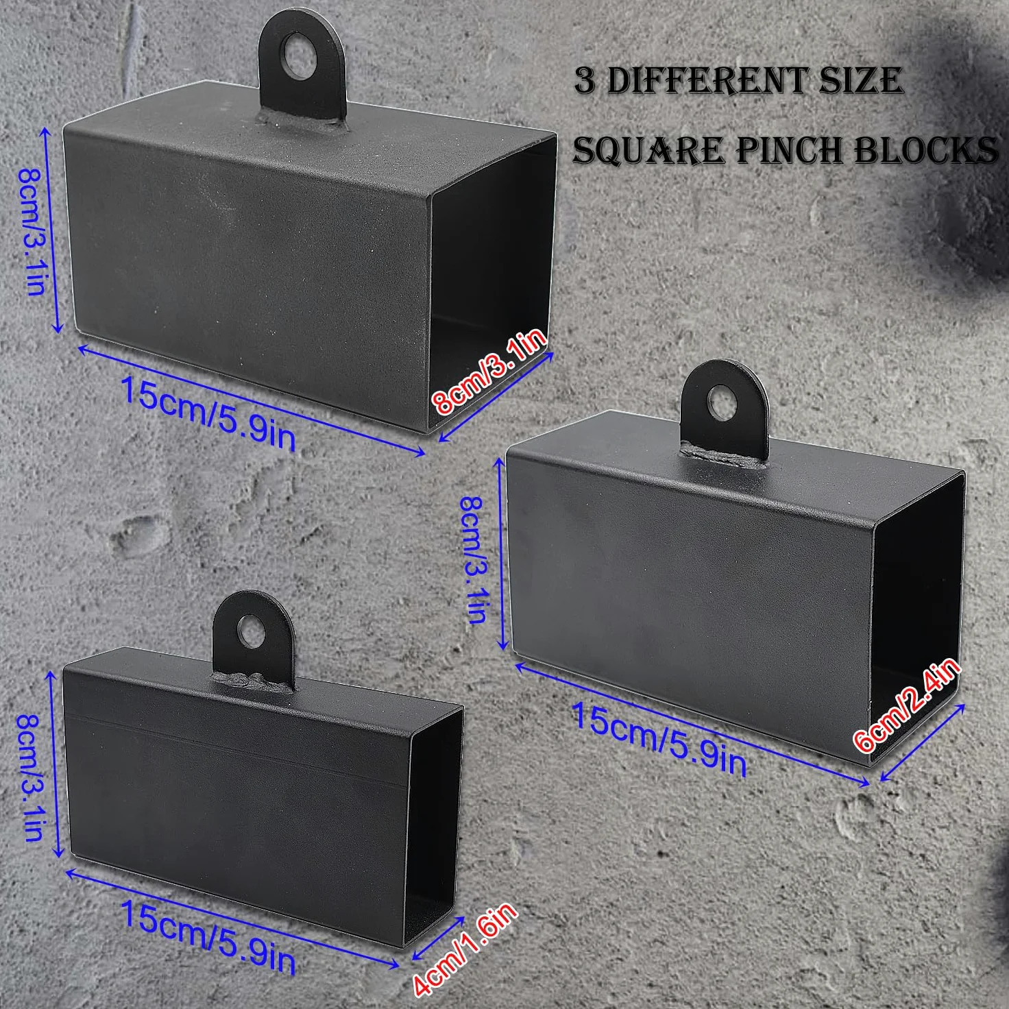 Juego de agarre de bloque de pellizco de metal con pasador de carga, agarre de bloque de pellizco para escalar, entrenamiento de fuerza de dedos, pellizco de mano, fortalecedor de entrenamiento de
