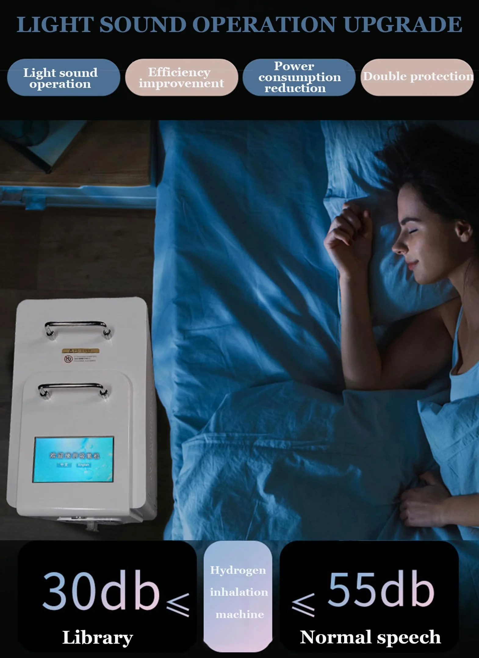 Generador de hidrógeno, máquina de inhalación de Agua con hidrógeno de 3000 ml/min, inhalador de hidrógeno H₂ de Alta pureza del 99,99%, ionizador de Agua SPE con caudal Ajustable