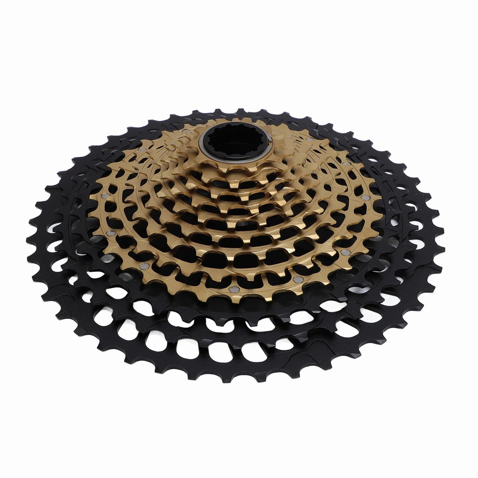 Pongnas Cassette de Bicicleta de Montaña de 12 Velocidades Compatible 10-46T CNC Aleación de Aluminio Hueca y Rueda de Acero para Trail Enduro Actualización de Transmisión Ligera