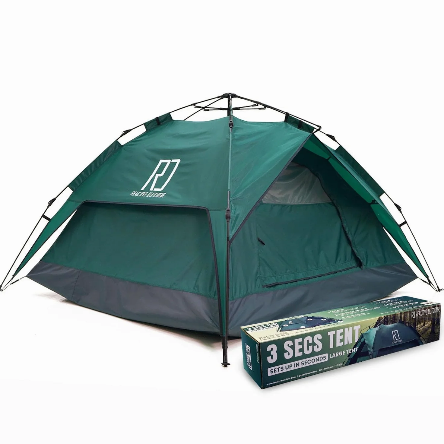 Reactive Outdoor Tent - 3 Second Tent - 3 Sec Instant Pop Up Tent - Easy and Quick Setup Camping Tent - 1 Person Setup Waterproof Double Layer Outdoor Camping Tent