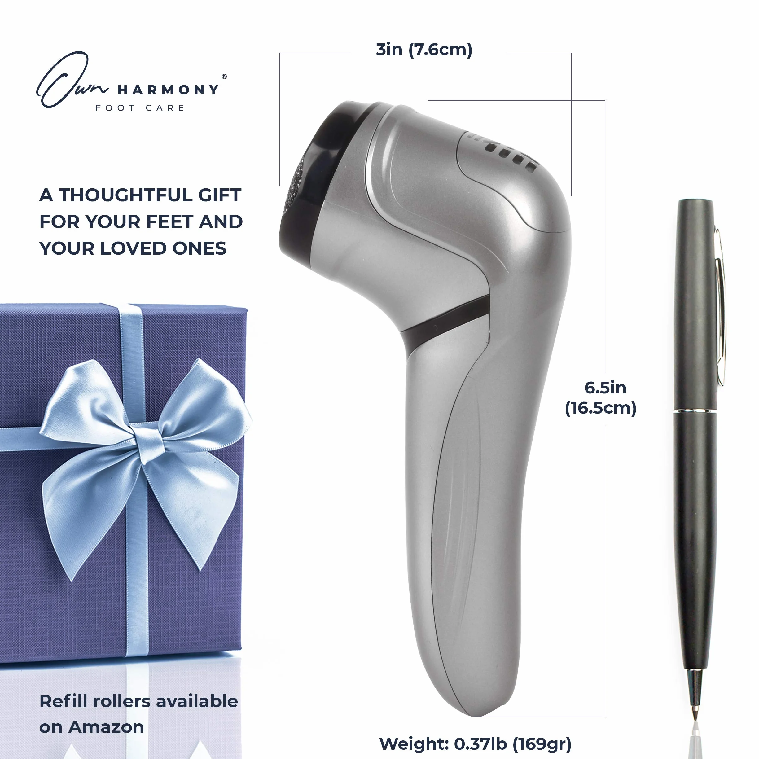 Own Harmony Lima Eléctrica Pies Absorción Vacío Pedicura Profesional Máquina Callos Recargable CR2100