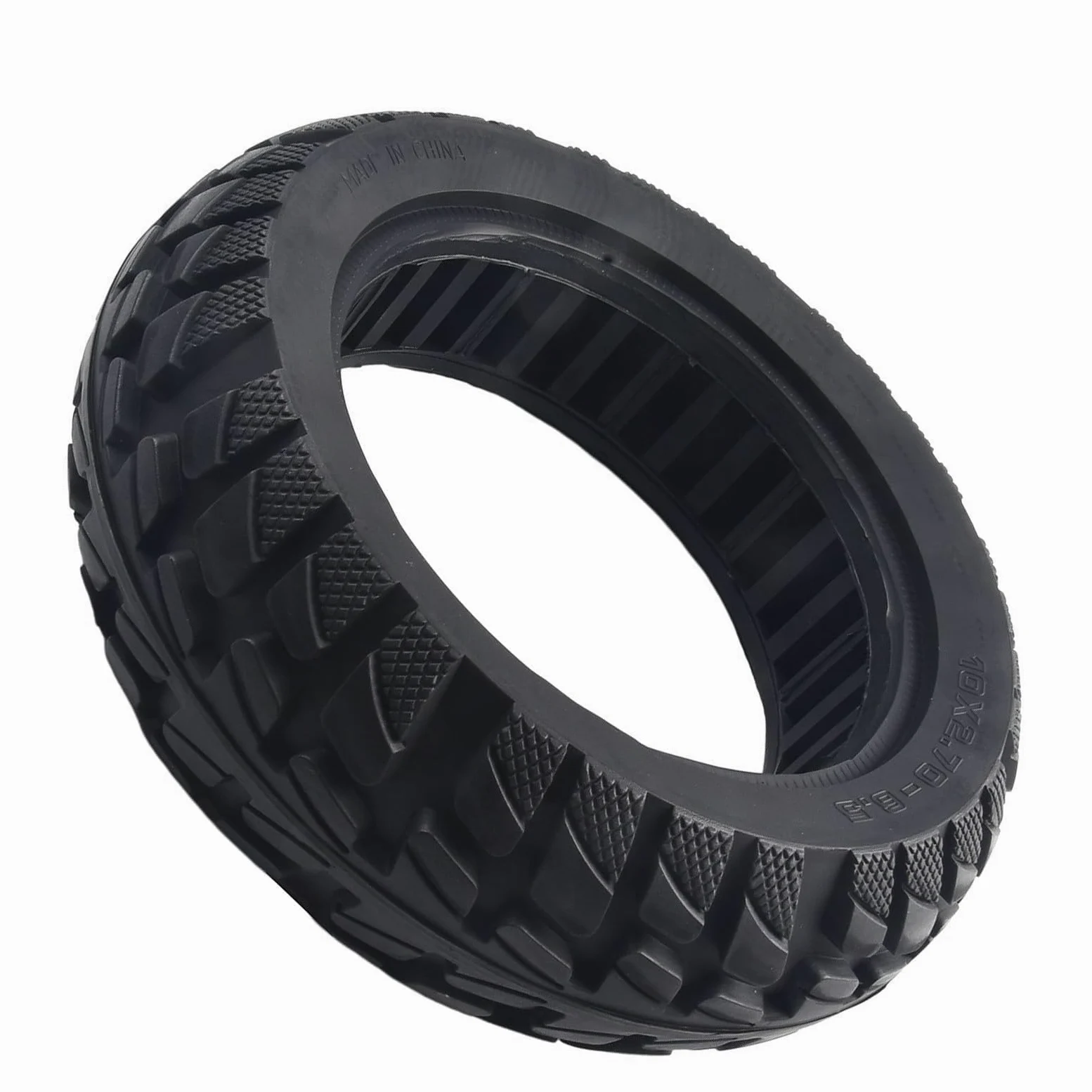 Neumático de Scooter de 10 Pulgadas, neumático de Caucho Macizo, 10 x 2,70-6,5, neumático Macizo, 70/65-6,5, neumático sólido para Scooter eléctrico, Ruedas de Repuesto Super-Grip para Scooter eléct