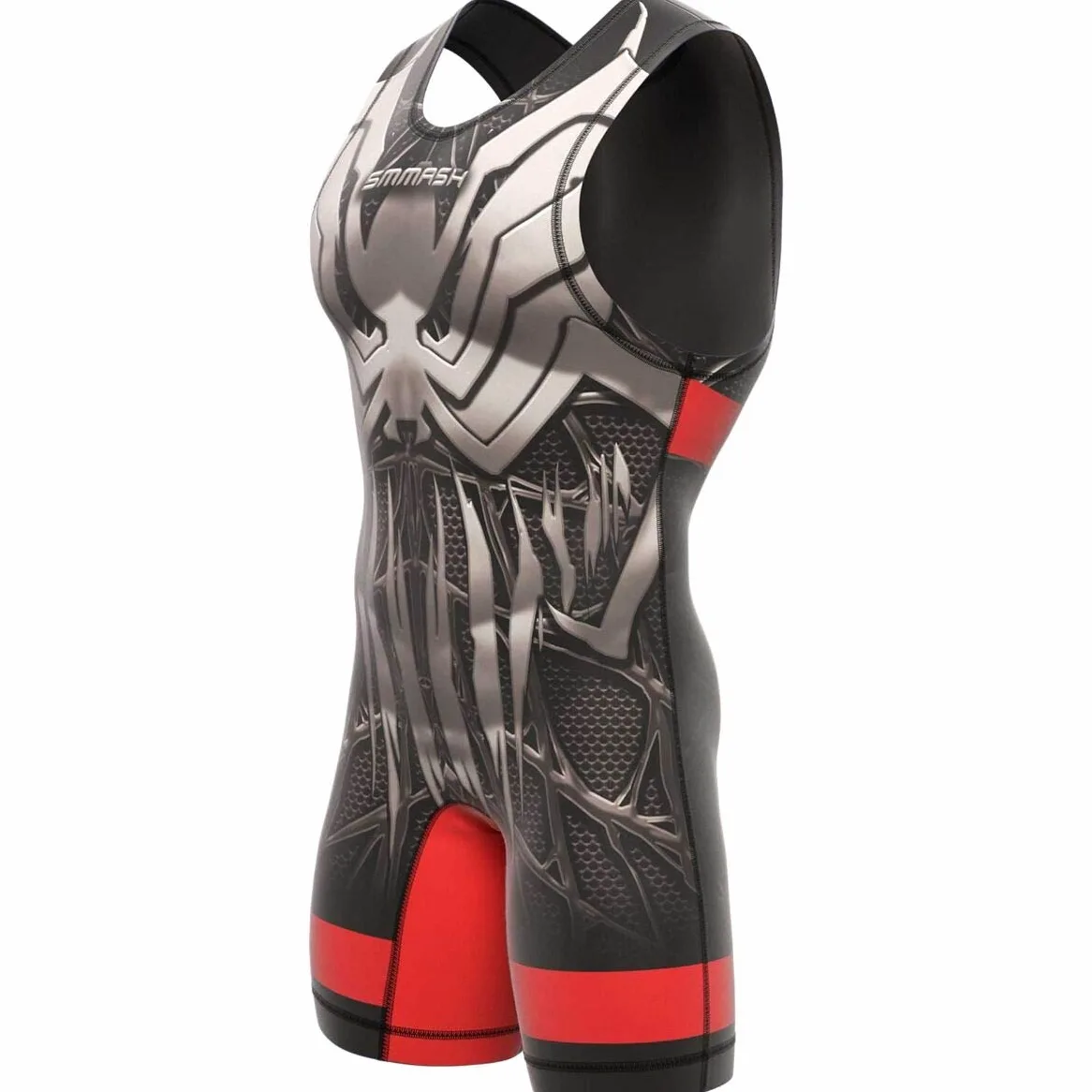 SMMASH Venomous Profesionalmente Camiseta de Lucha Libre para Hombres, Wrestling Traje, Lucha Libre Ropa, Wrestling Outfit, Material Transpirable y Antibacteriano