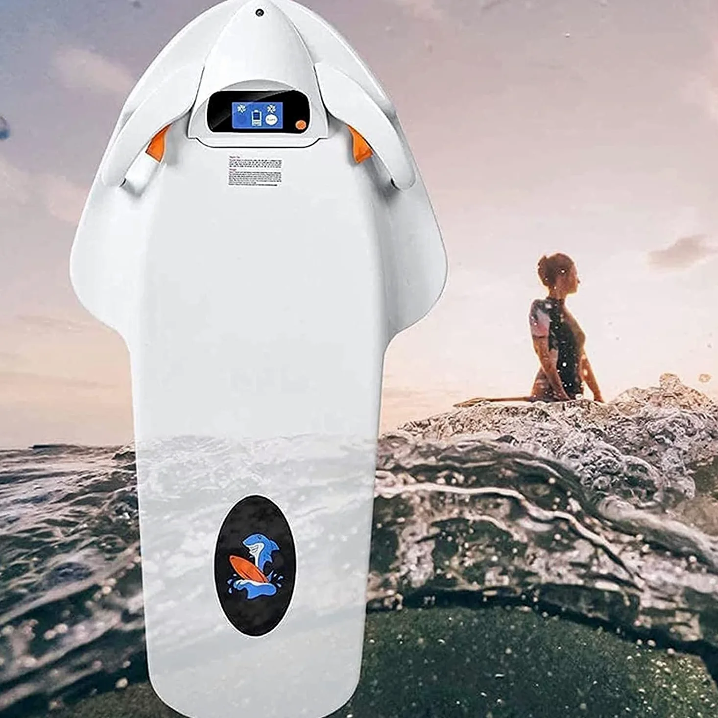 Tabla de surf eléctrica con scooter submarino inteligente, 4 niveles de velocidad, 120 minutos de batería, pantalla LCD, ideal para natación, wakeboard y bodyboard