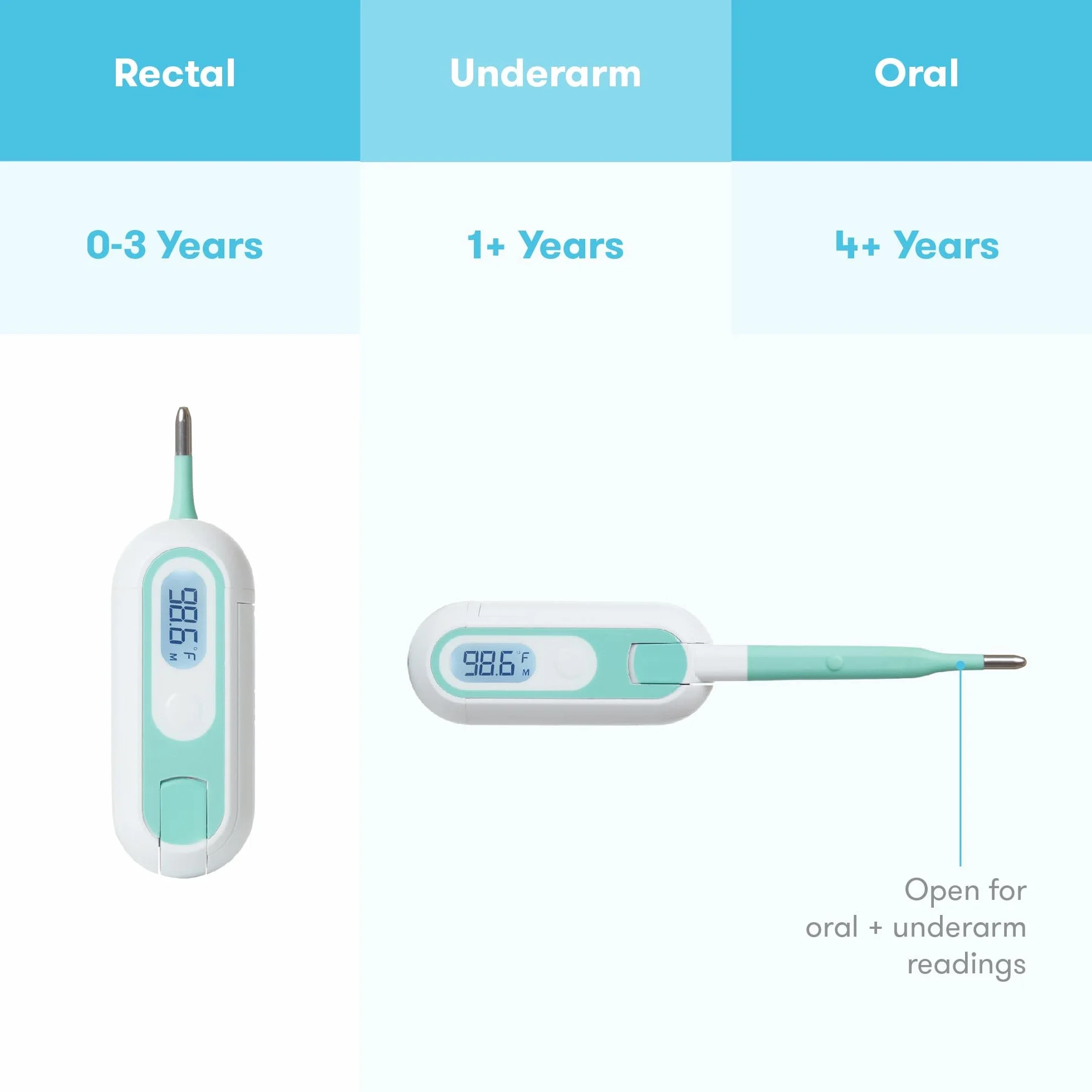 FridaBaby Termómetro digital 3 en 1 True Temp para fiebre, bebés y niños