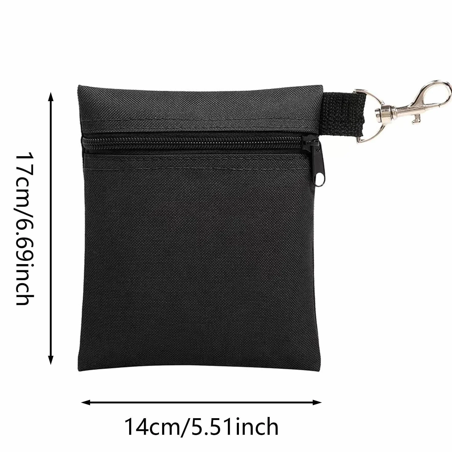 1Unidad Bolsa de Golf con Cremallera y Mosquetón de Metal - Organizador de Tees y Bolas Compacto - Accesorio Duradero para Hombres y Mujeres