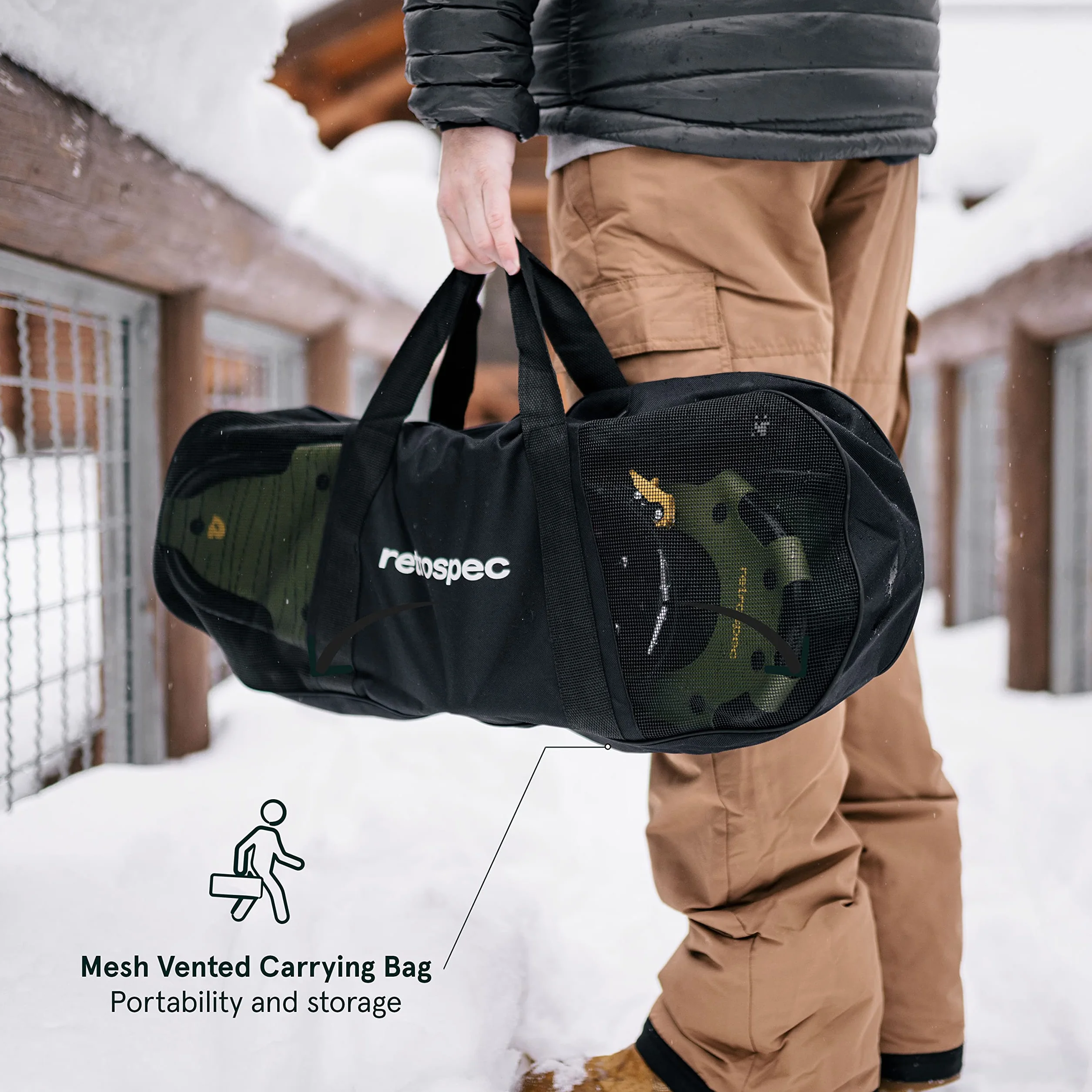 Retrospec Drifter Raquetas de Nieve para Hombres y Mujeres Marcos de Aluminio Doble Raqueta Zapatos de Nieve Ligeros