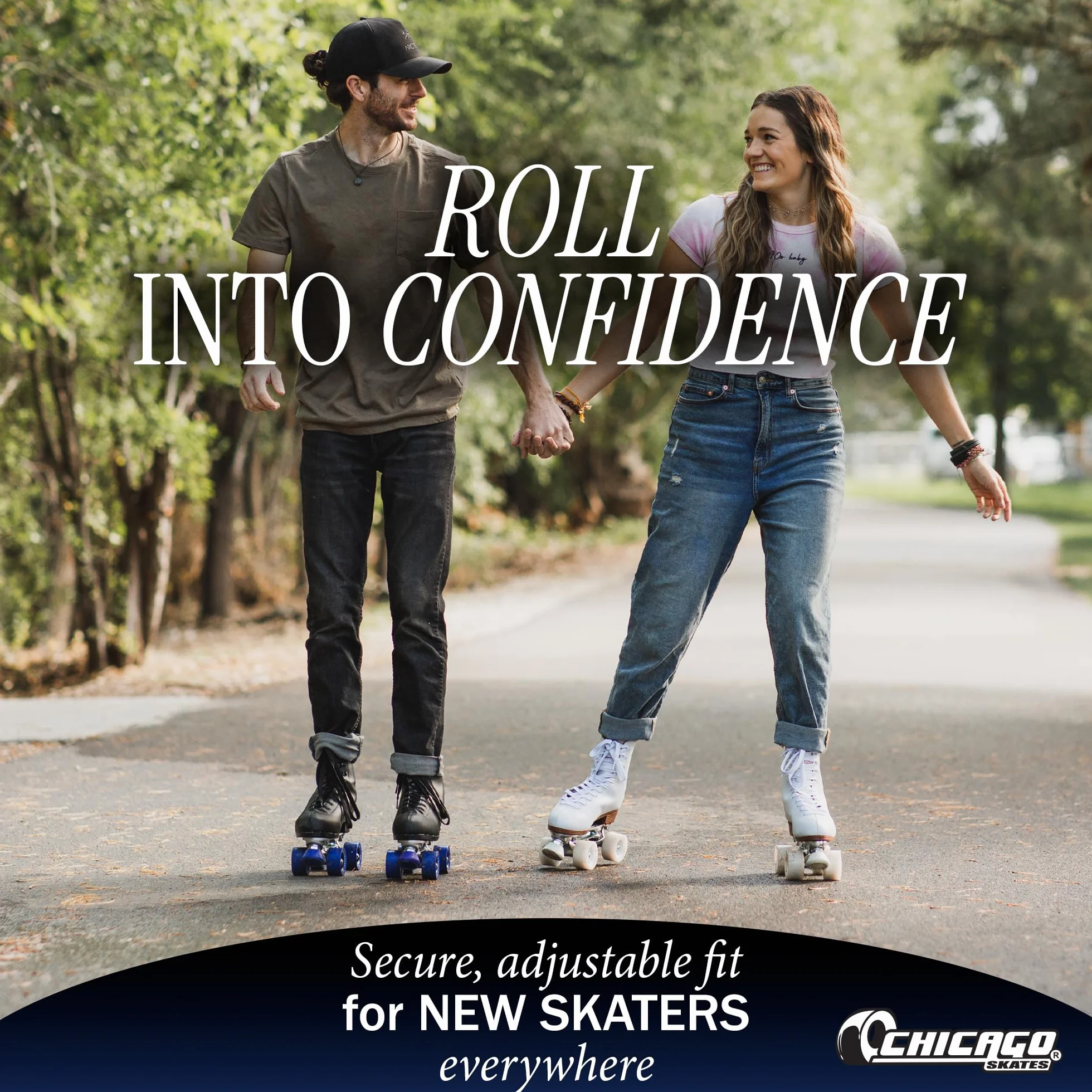 Chicago Skates Patines clásicos de Pista cuádruple Negros para Hombre