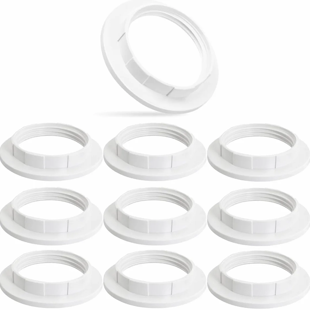 Convertidor Anillo Pantalla e14 Plástico Blanco Lámpara Mesa