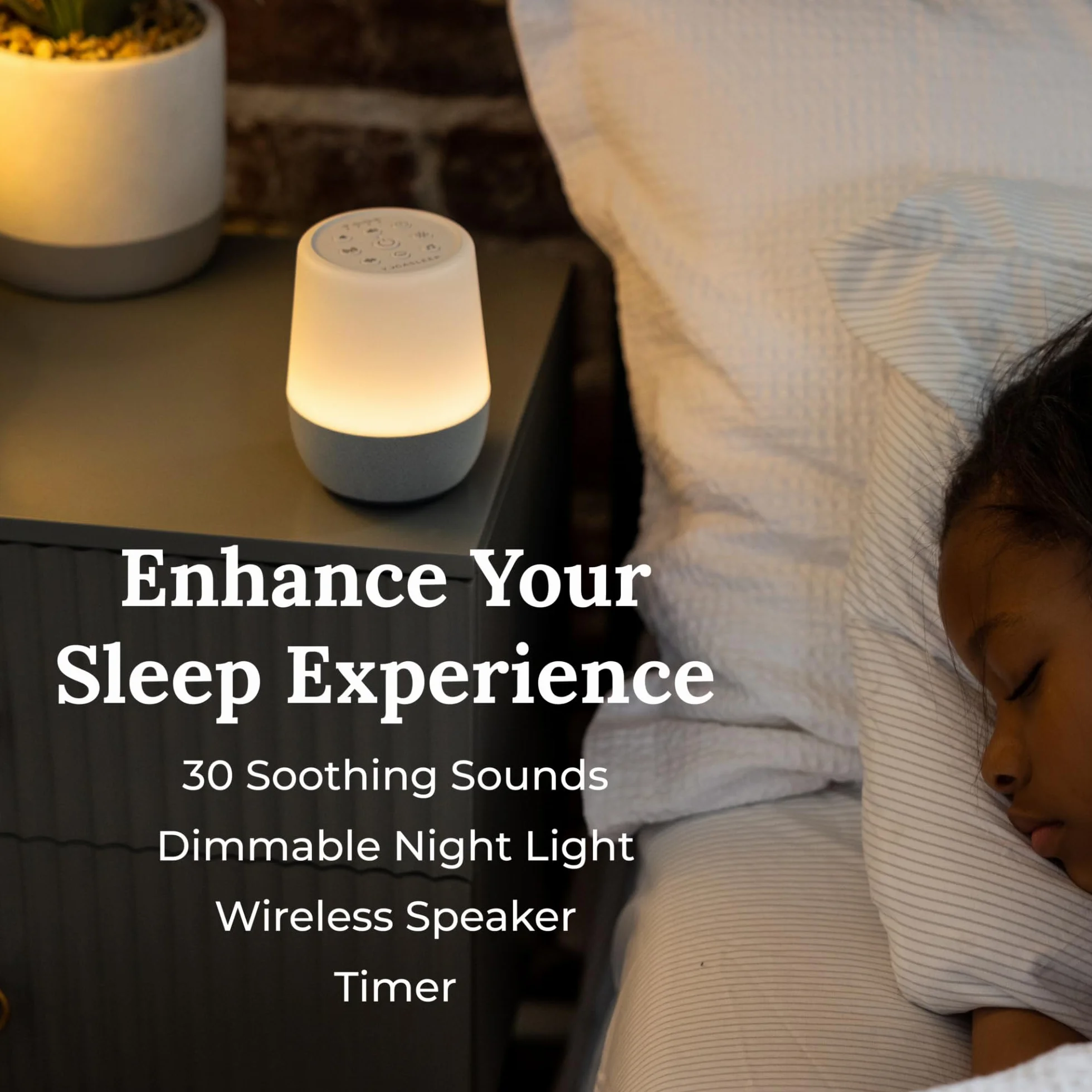 Yogasleep Duet Máquina de ruido blanco con luz nocturna y altavoz inalámbrico