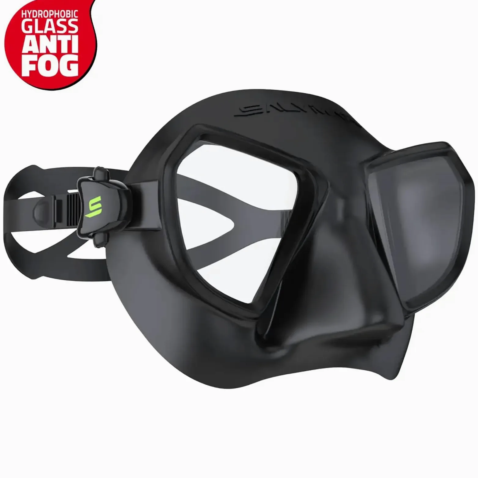 SALVIMAR Noah - Máscara de buceo antivaho para adultos, ajustable, de bajo volumen, amplia vista panorámica, máscara de buceo y pesca submarina con lentes antivaho integradas y falda de silicona
