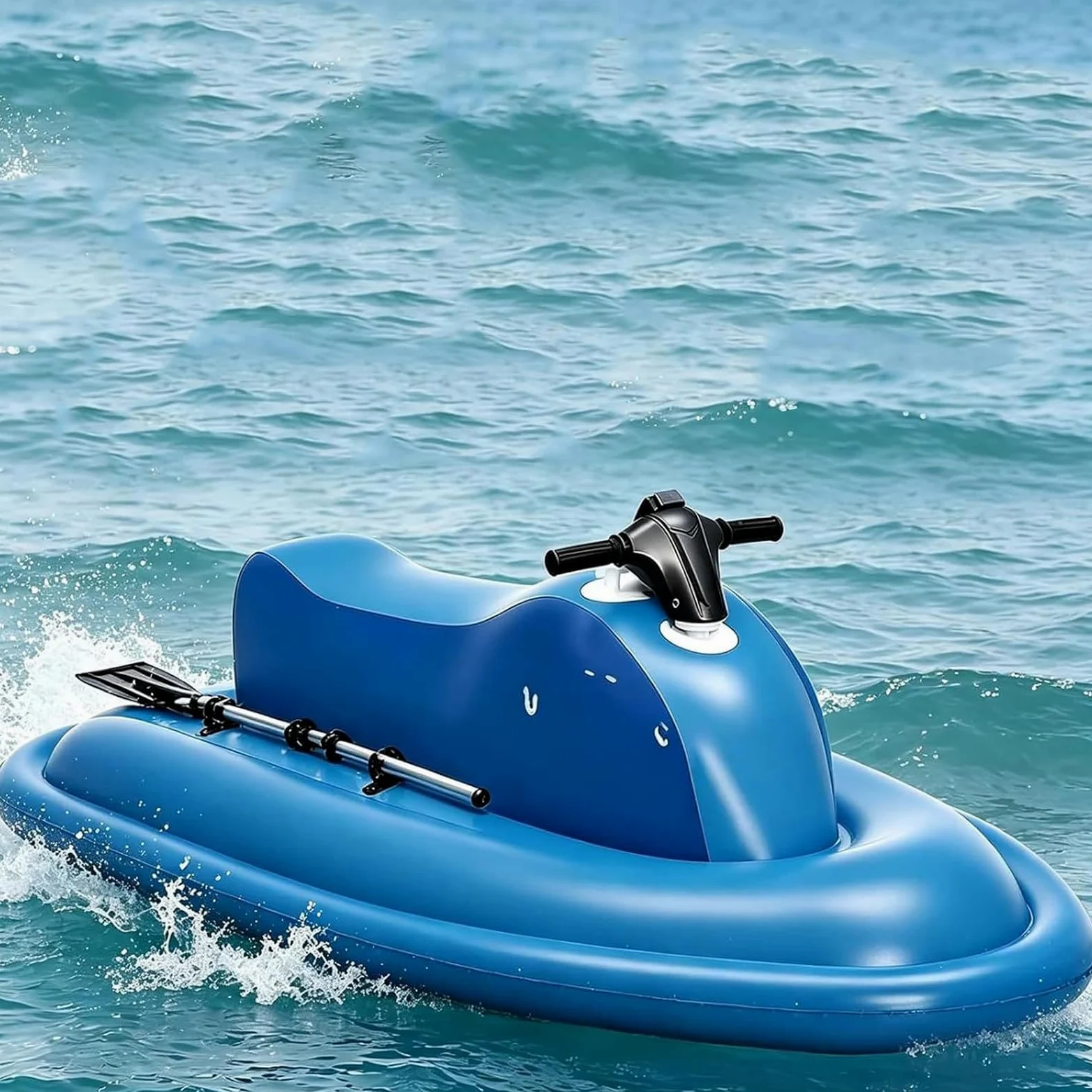 Moto Acuática Eléctrica Inflable Plegable 2 En 1 Y Scooter Submarino para Buceo Marcha Atrás,Velocidad Ajustable 3 a 9 Km/H,Cap 220Kg,para Practicar Snorkel Disfrutar Acuáticas Nothrusters