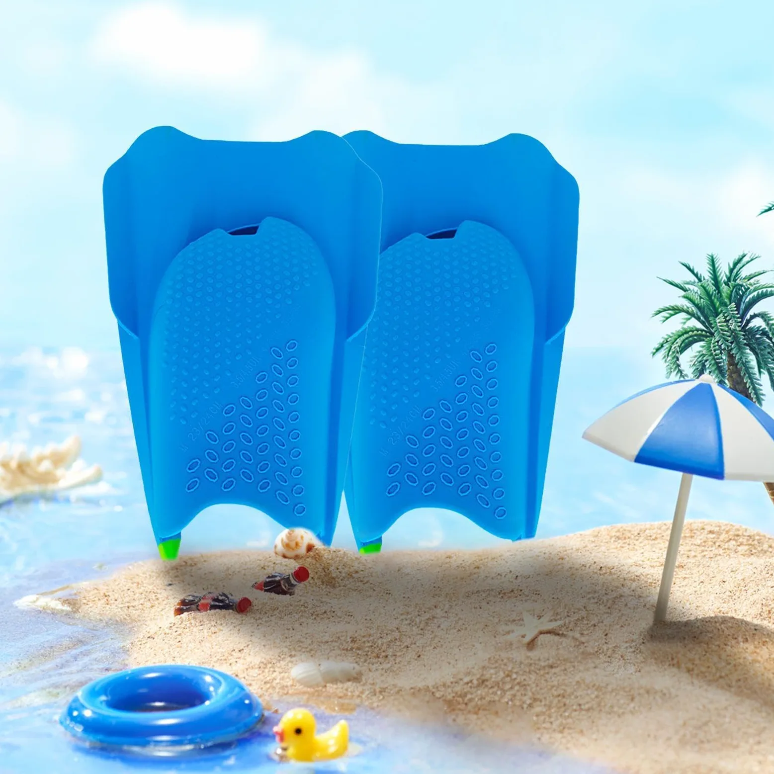 Aletas de pala - entrenador de natación para adultos Silicona Snorkel - Aletas para principiantes para buceadores, entusiastas del snorkel para parque acuático, piscina, aventuras de buceo | Flippers De Entrenamiento Para Natación Para Mujeres Principiant