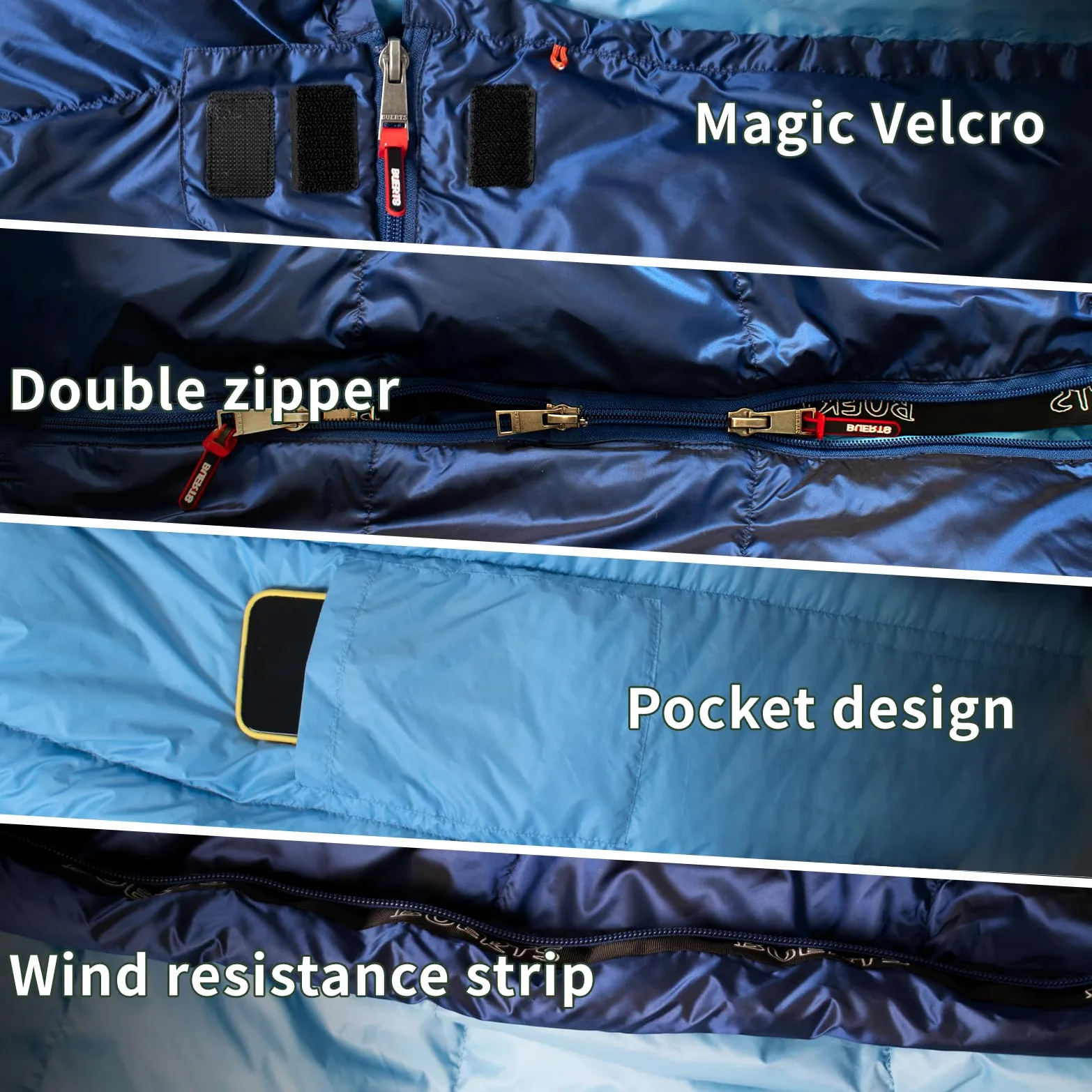 Saco de Dormir de plumón es Ultraligero y portátil para Uso en 3 Estaciones por Parte de Adultos, Ideal para Practicar Senderismo, mochilerismo y Acampada. (Negro -10℃, -10 a -28 ℃)
