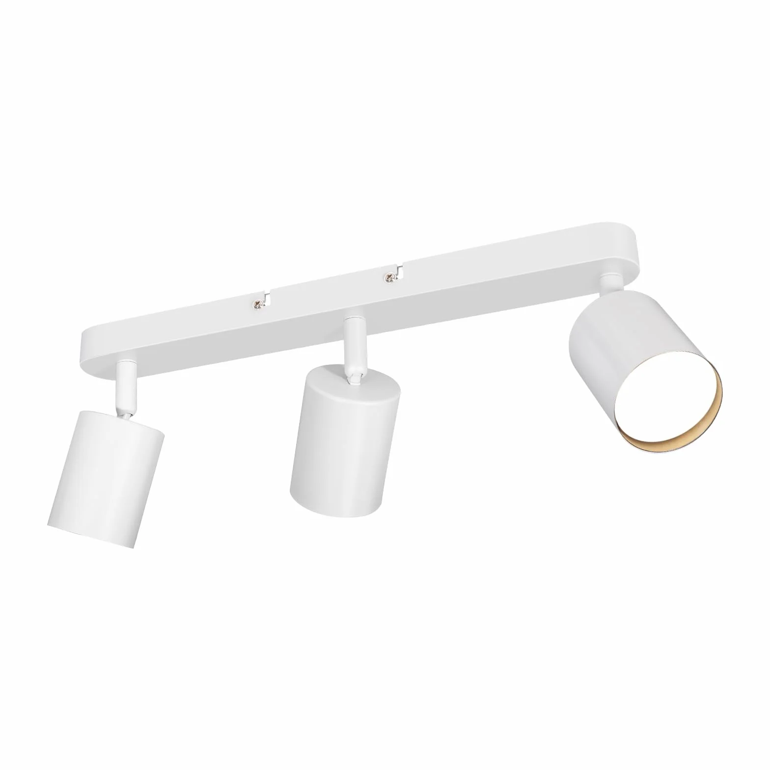 Ketom GU10 Lámpara de Techo 3 Focos Ajustables Giratorios Blanco Orientable Moderna Cocina Salón Dormitorio Sin Bombilla