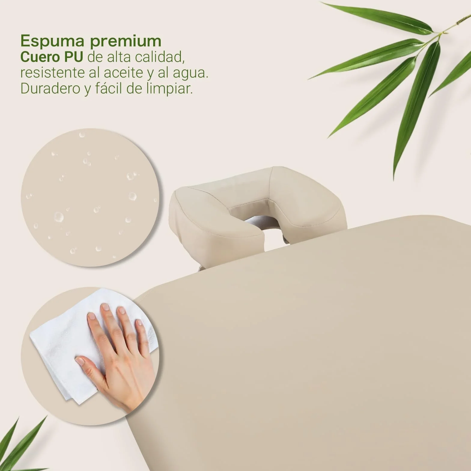 MASSUNDA Camilla Masaje Móvil Confort Deluxe Regulable en Altura Madera Maciza con Reposacabezas Ergonómico, Funda, Reposabrazos, Cojín (Negro)