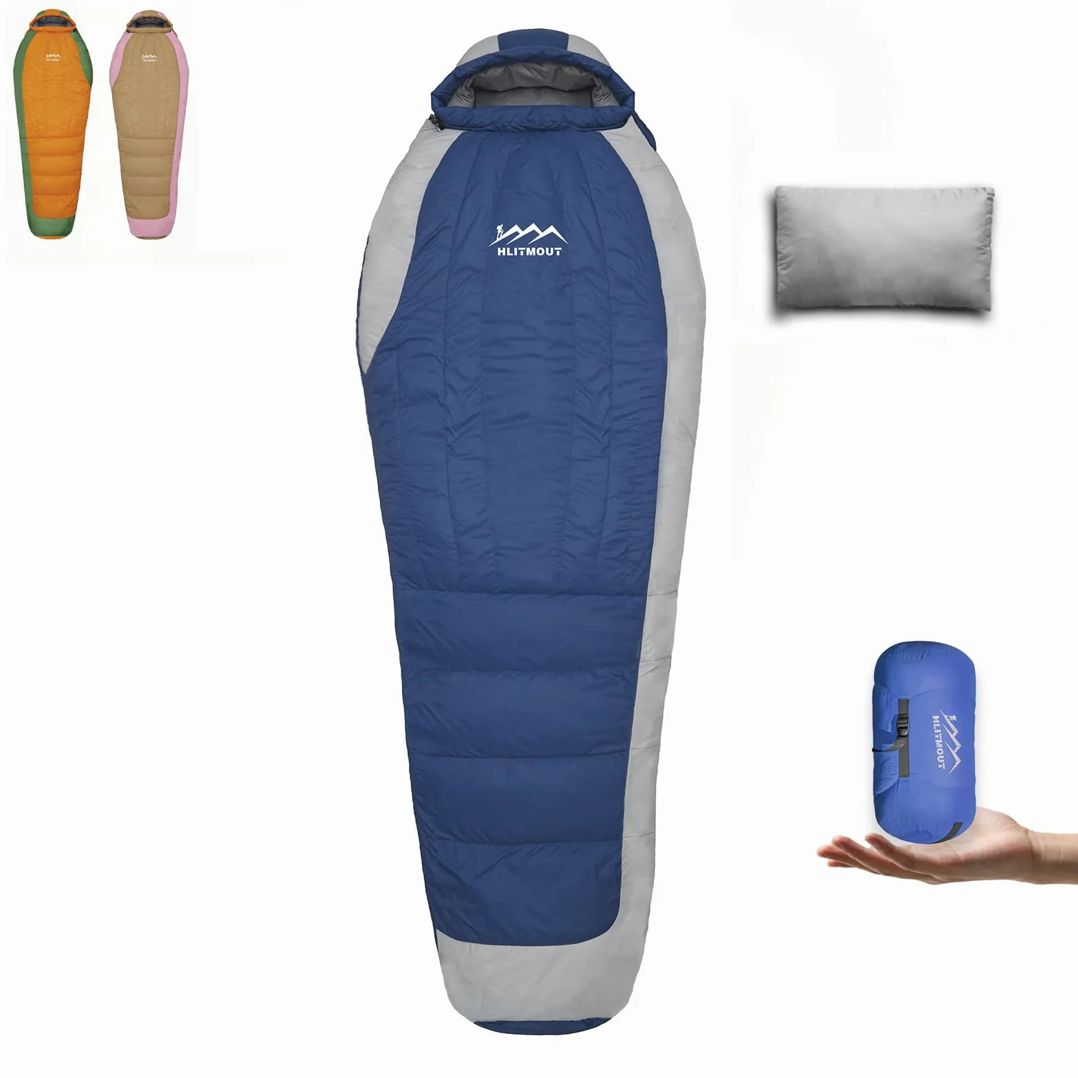 Saco de Dormir Ultraligero de Plumón para Senderismo, Excursionismo y Acampada Outdoor