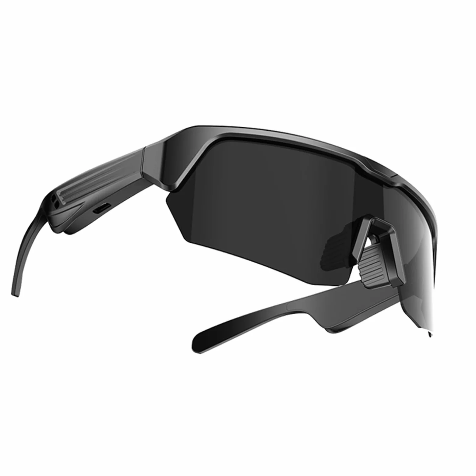 Tosuny Gafas de Sol de Deportes Inteligentes, Vasos de Audio Bluetooth con Protección UV400 y Lentes Anti-Impactos, Altavoz y Micrófono de Oído Abierto, Asistente de Voz, para Deportes (Silver)