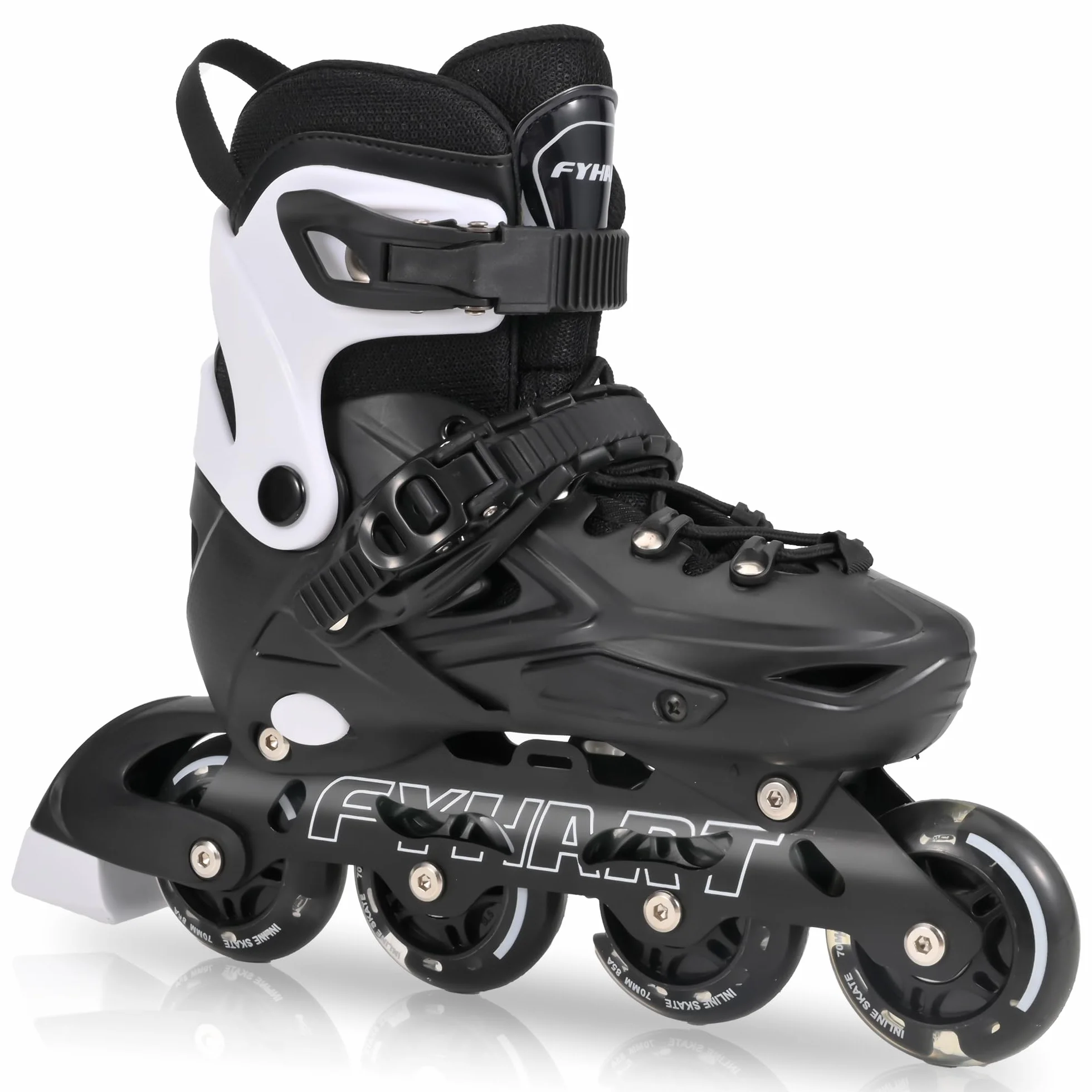 Patines en Línea para Niños y Adultos 4 Ruedas Negro