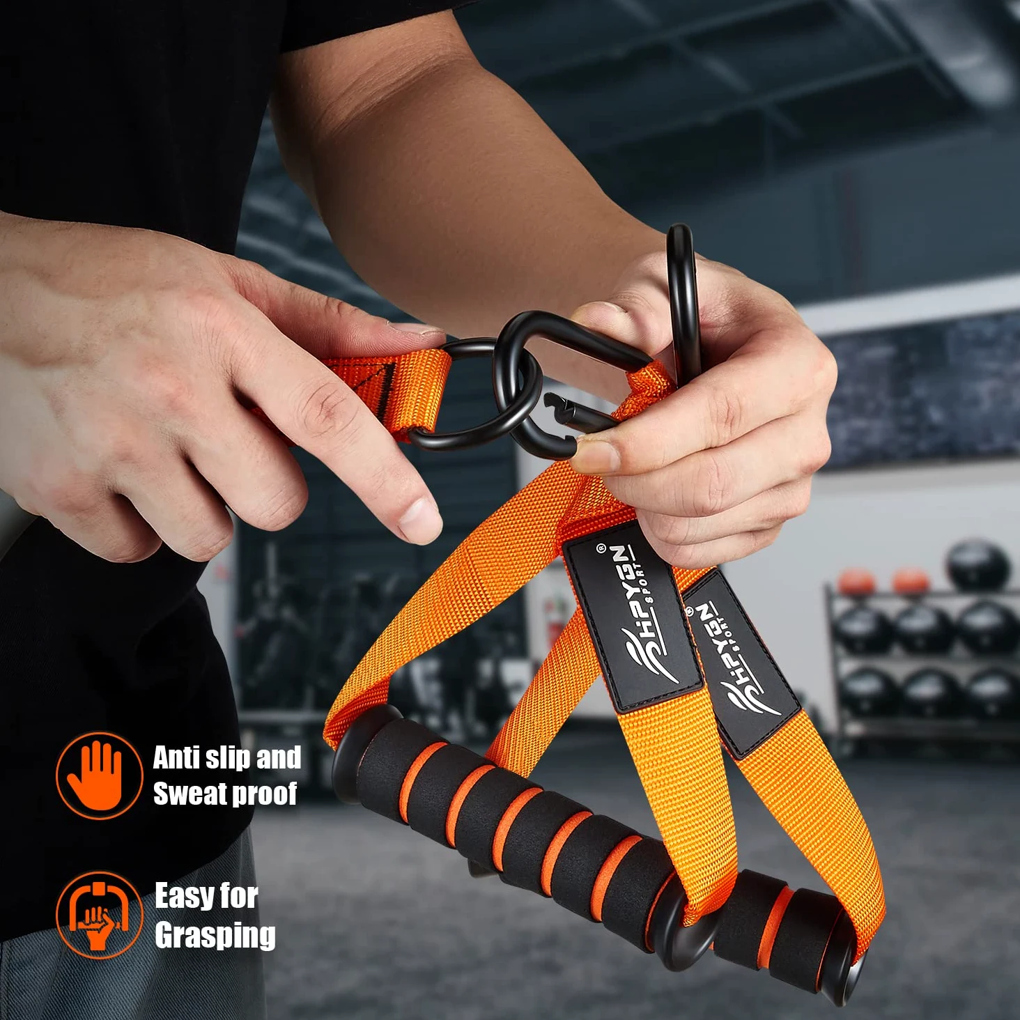 Bandas de resistencia, bandas de ejercicio pesadas con asas, bandas de fitness para entrenamiento, bandas de entrenamiento para hombres, juego de bandas de peso para entrenamiento muscular, fuerza,
