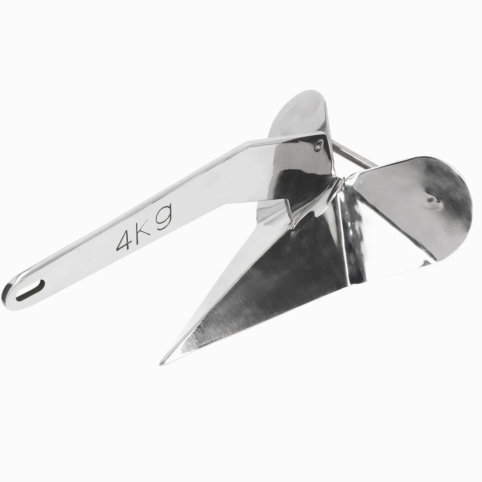 Ancla para Barco Torvex, Ancla de arado Estilo Delta de 4 kg, Ancla Marina Tipo ala Triangular para Amarre de Barcos en la Playa, sujeción de