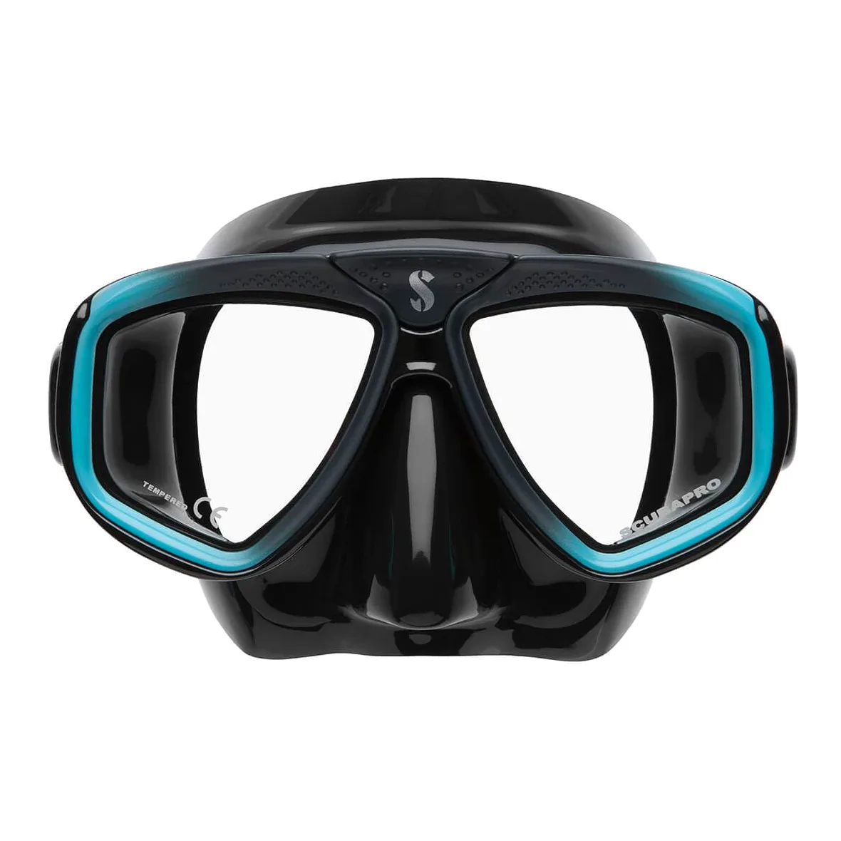 SCUBAPRO Zoom EVO - Máscara de Buceo, Color Negro y Turquesa